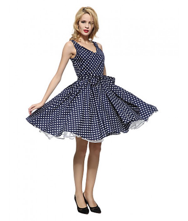 Women's 50s Vintage Polka Dots Rockabill...