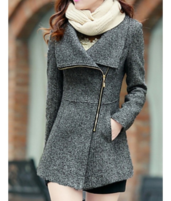 Women's Casual/Daily Simple Coat,Print S...