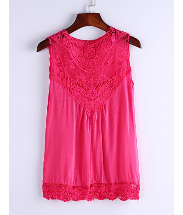 Women's European Lace Stitching Vest