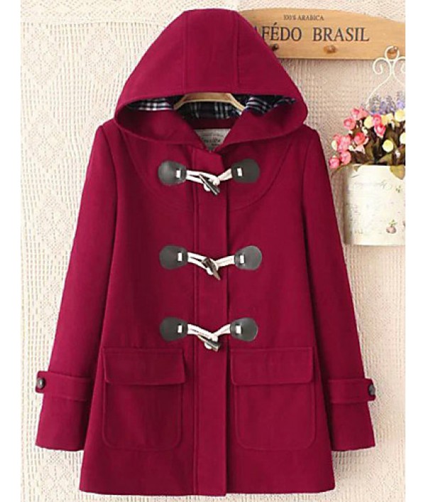 Women's Casual/Daily Simple Coat,Solid S...